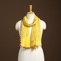 Yellow Kutch Tie-Dye Cotton Bandhani Stole