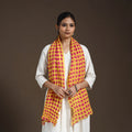 Buy Yellow Kutch Tie-Dye Cotton Bandhani Stole
