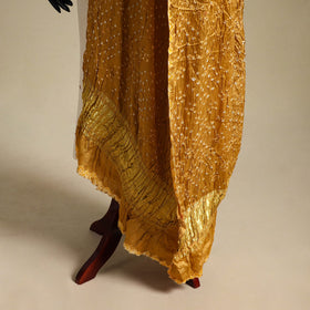 Yellow - kutch tie-dye modal silk bandhani dupatta