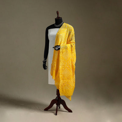 Kutch tie-dye mul cotton bandhani dupatta 11 - handcrafted