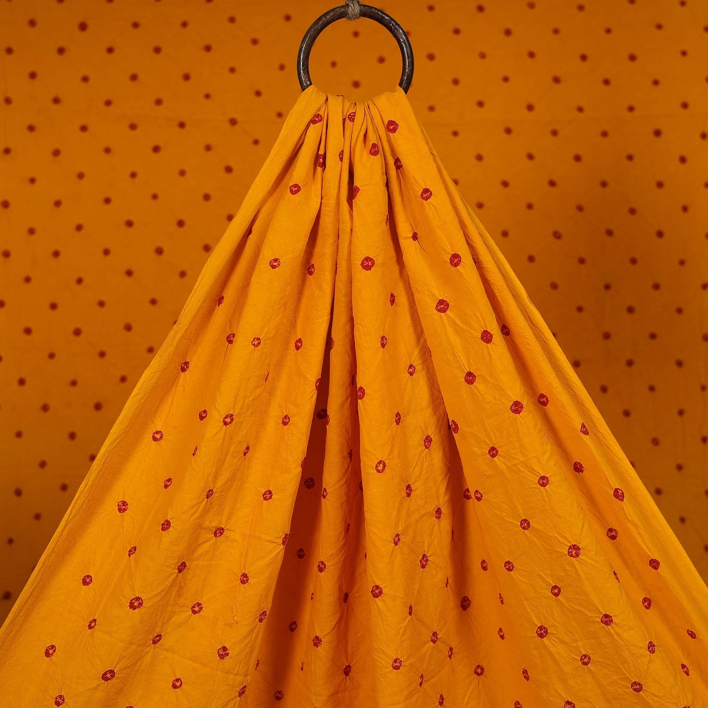 Kutch tie-dye pure mul cotton bandhani fabric 05