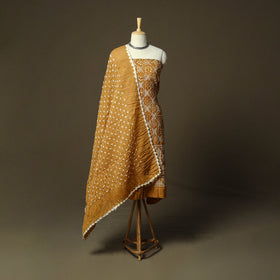 Kutch tie-dye satin cotton bandhani 3pc unstitched dress