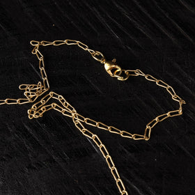 Leaf - dokra brass handcrafted chain necklace 18