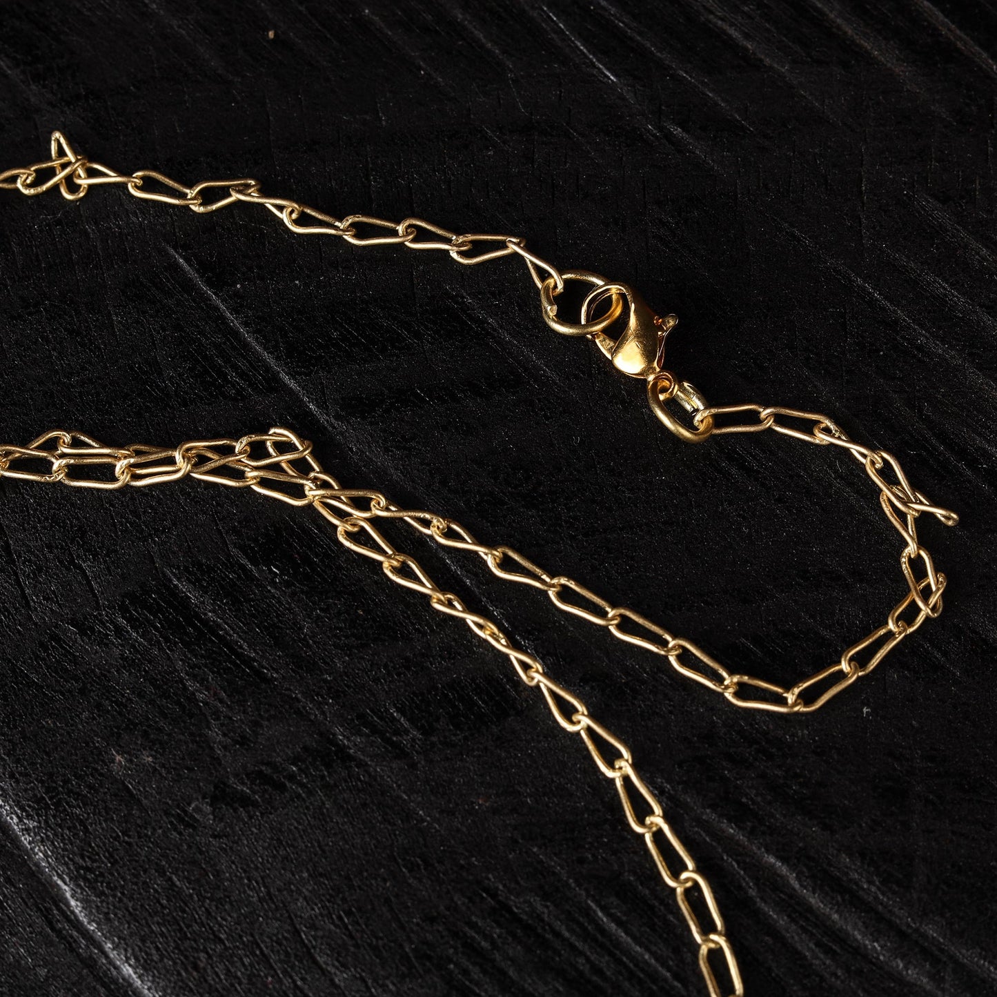 Leaf - dokra brass handcrafted chain necklace 19