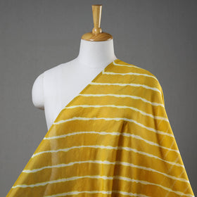 Yellow - Leheriya Tie-Dye Chanderi Silk Fabric 02