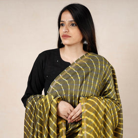 Leheriya Tie-Dye Mothra Chanderi Silk Dupatta with Tassels