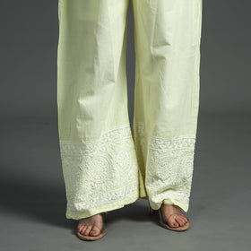 Buy Lucknow Chikankari Hand Embroidery Cotton Palazzo Online at iTokri.com