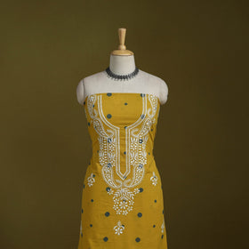 Lucknowi chikankari work jacquard unstitched kurta material