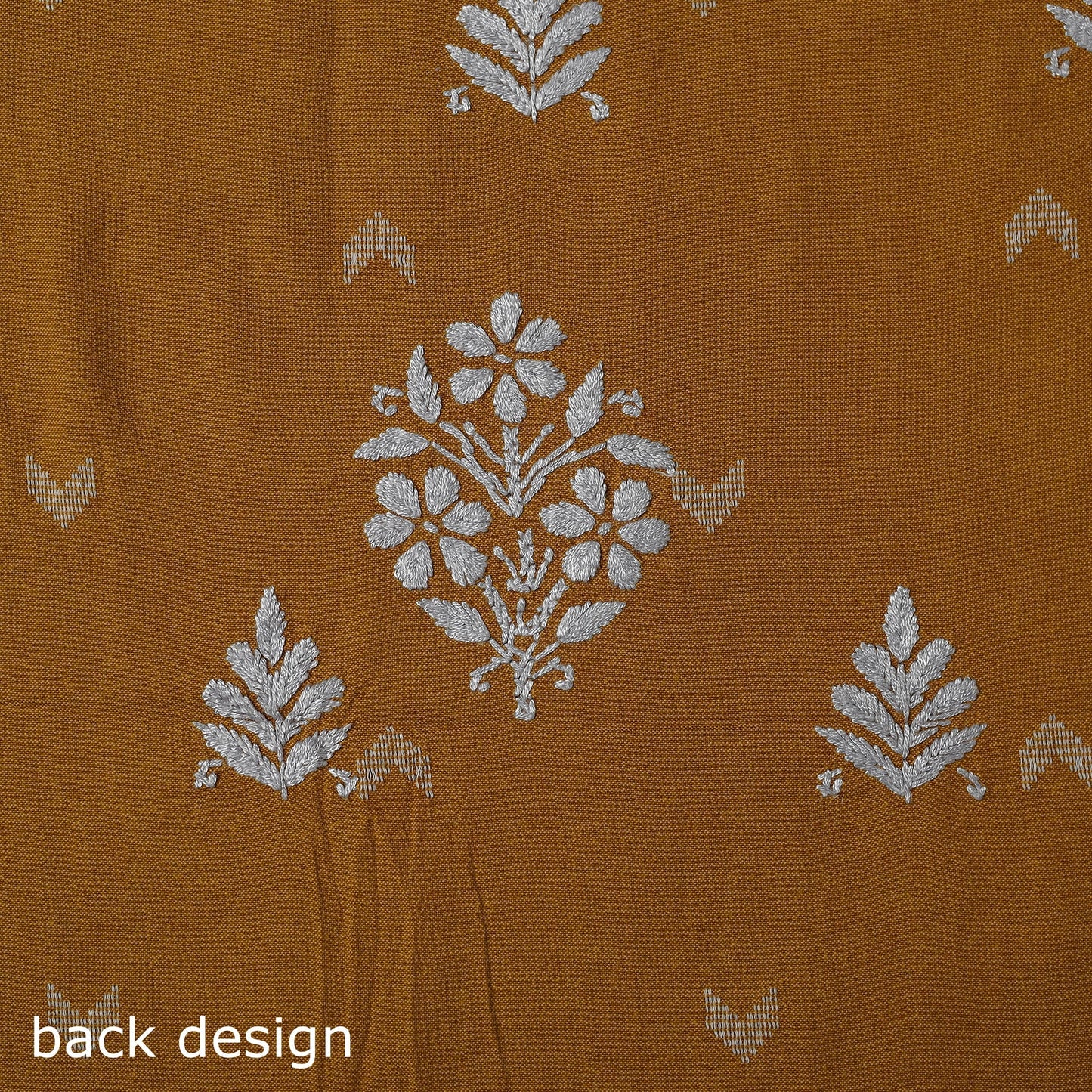 Black - lucknowi chikankari work jacquard unstitched kurta