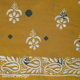 Lucknowi chikankari work jacquard unstitched kurta material