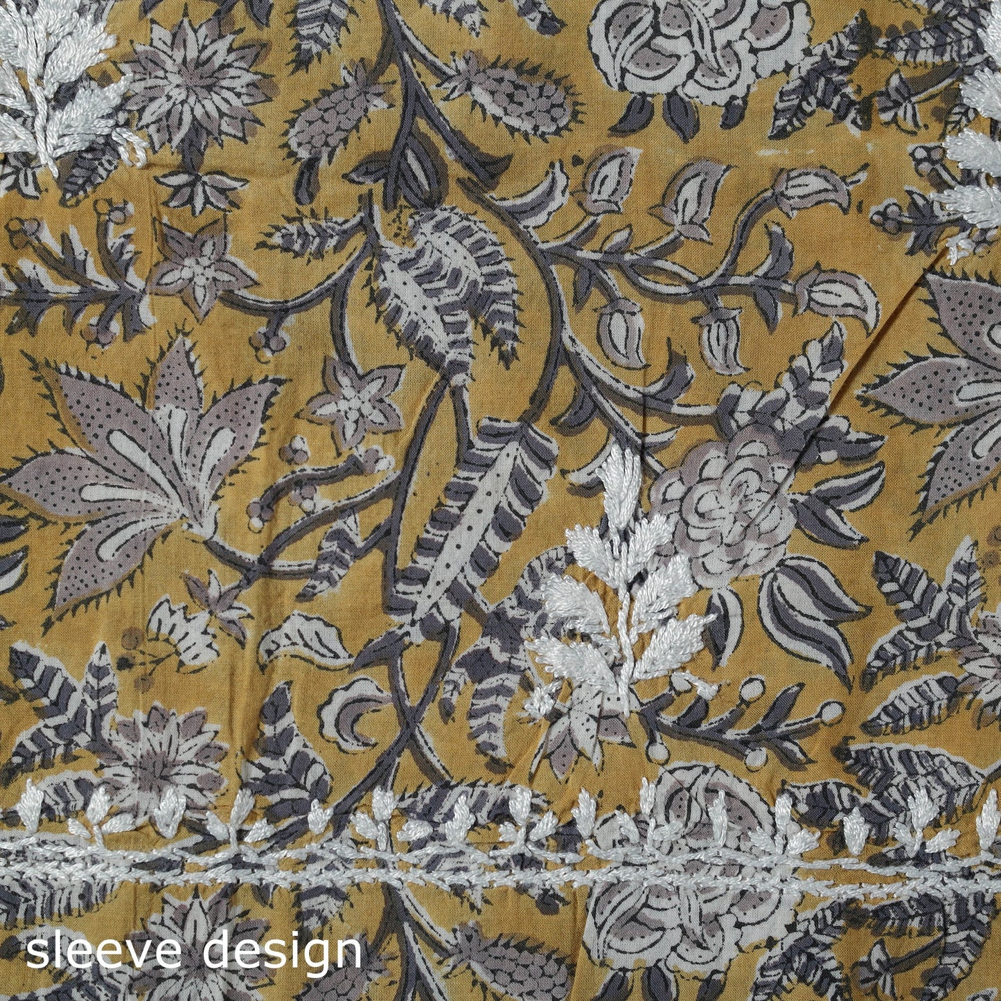 Lucknowi chikankari work sanganeri unstitched kurta