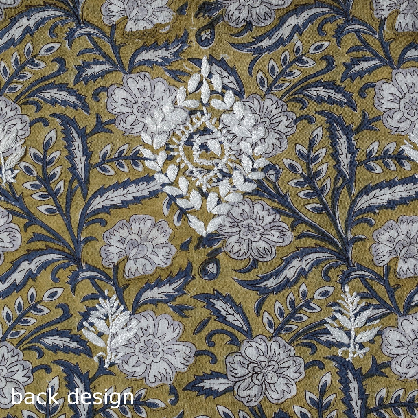 Lucknowi chikankari work sanganeri unstitched kurta