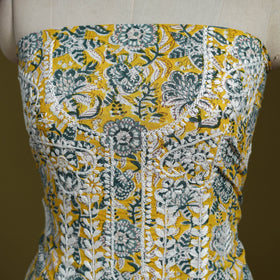 Lucknowi chikankari work sanganeri unstitched kurta