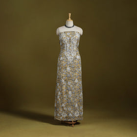 Lucknowi chikankari work sanganeri unstitched kurta