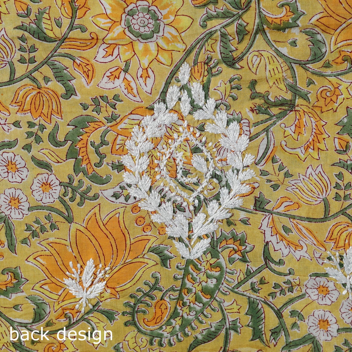 Lucknowi chikankari work sanganeri unstitched kurta