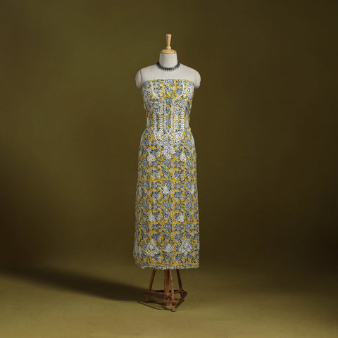 Lucknowi chikankari work sanganeri unstitched kurta