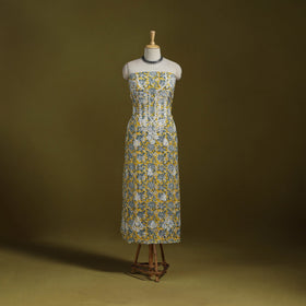 Lucknowi chikankari work sanganeri unstitched kurta