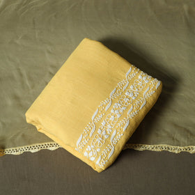 Lucknowi hand embroidered cotton chikankari 3pc unstitched