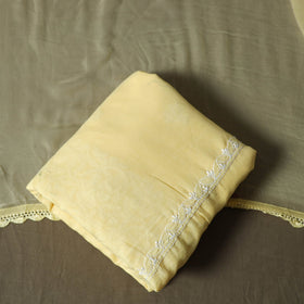 Yellow - lucknowi hand embroidered cotton chikankari 3pc
