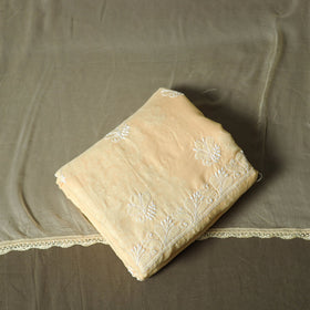 Yellow - lucknowi hand embroidered cotton chikankari 3pc