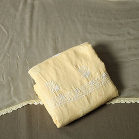 Lucknowi hand embroidered cotton chikankari 3pc unstitched