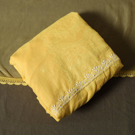 Yellow - lucknowi hand embroidered cotton chikankari 3pc