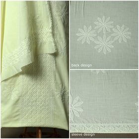 Lucknowi hand embroidered cotton chikankari 3pc unstitched