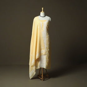 Lucknowi hand embroidered kota doria cotton chikankari 2pc