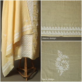 Lucknowi hand embroidered kota doria cotton chikankari 2pc