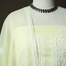 Lucknowi hand embroidered kota doria cotton chikankari 2pc