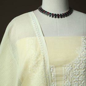 Lucknowi hand embroidered kota doria cotton chikankari 2pc