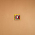 Yellow - madhubani handpainted wooden fridge magnet 45