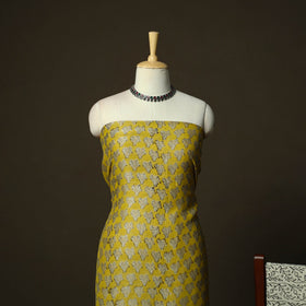 Maheshwari silk hand block bagru print 3pc unstitched dress