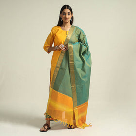 Yellow - mangalagiri handloom cotton kurta with palazzo &
