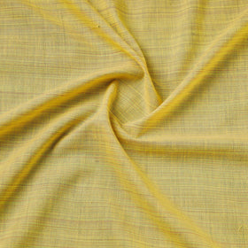 Yellow Mangalagiri Plain Handloom Cotton Fabric 