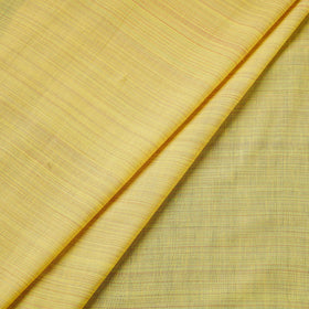 Yellow Mangalagiri Plain Handloom Cotton Fabric 