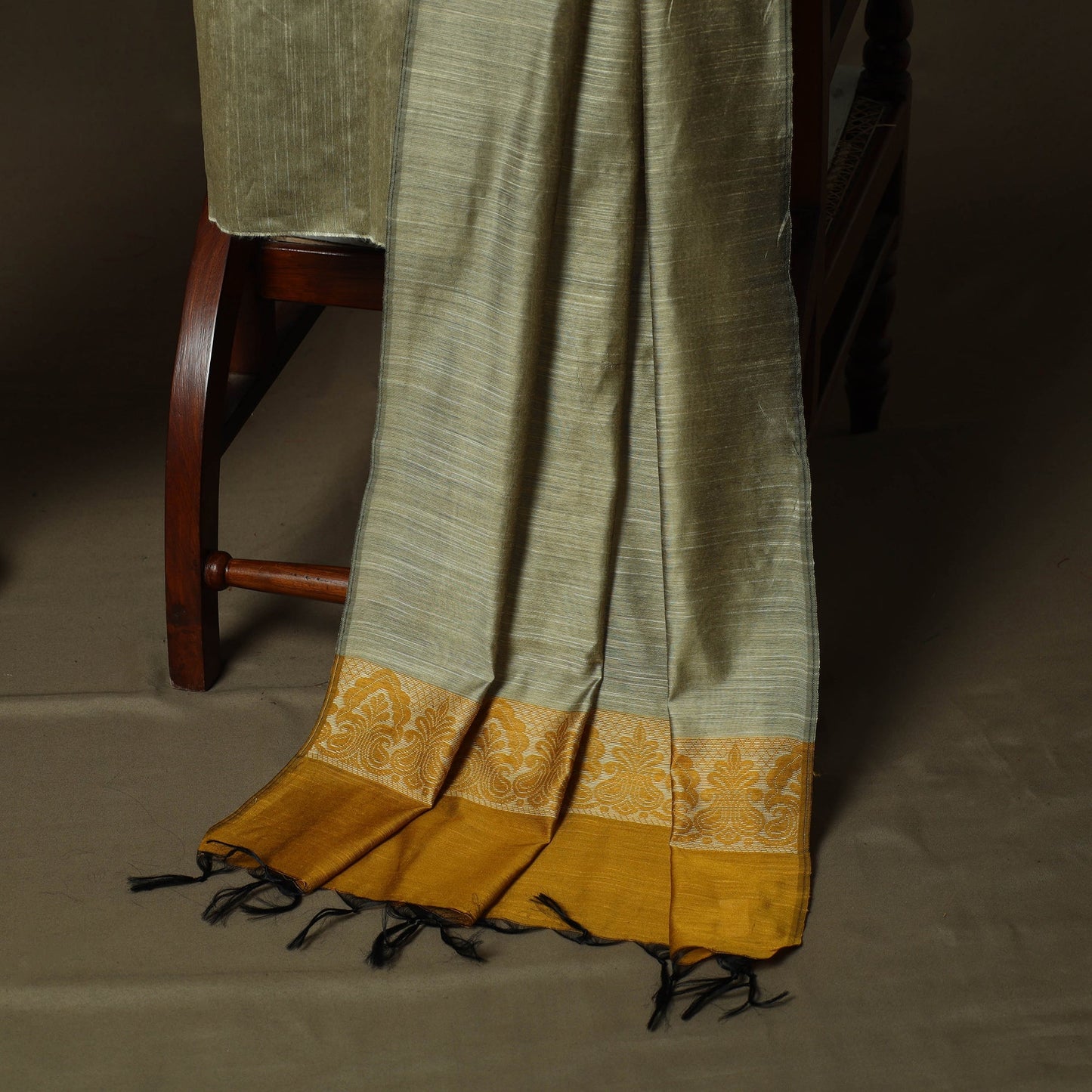 Mangalagiri silk cotton thread work 3pc unstitched dress