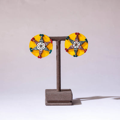 Meraki - Madhubani Handpainted Wooden Earrings