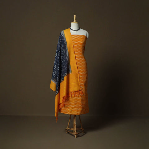 Handloom mercerised cotton pochampally ikat 2pc unstitched