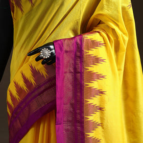 Mercerized cotton gadwal ilkal saree with temple zari