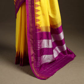 Mercerized cotton gadwal ilkal saree with temple zari