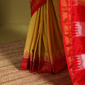 Yellow - mercerized cotton ilkal saree with blouse 31