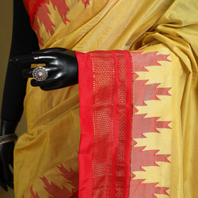 Yellow - mercerized cotton ilkal saree with blouse 31