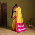 Yellow - mercerized cotton ilkal saree with border 10
