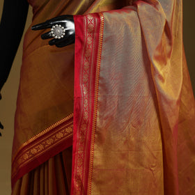 Mercerized cotton ilkal saree with border 12 - handcrafted