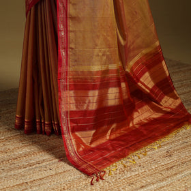 Mercerized cotton ilkal saree with border 12 - handcrafted