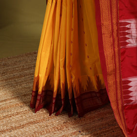 Yellow - mercerized cotton thread buti ilkal saree