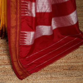 Yellow - mercerized cotton thread buti ilkal saree