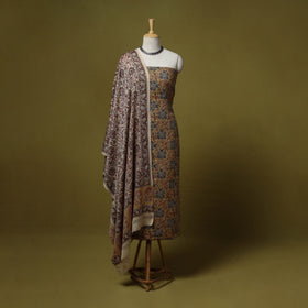 Merino wool pedana kalamkari 3pc unstitched dress material