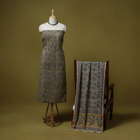 Merino wool pedana kalamkari 3pc unstitched dress material